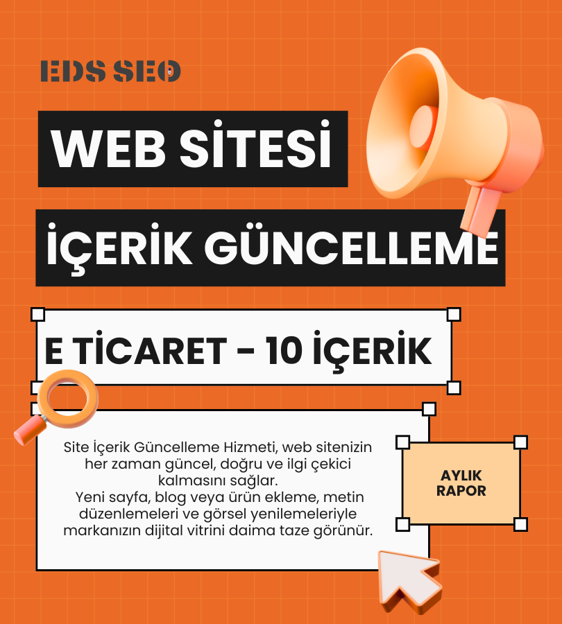 Aylık Site İçerik Paketi - E-Ticaret Paket