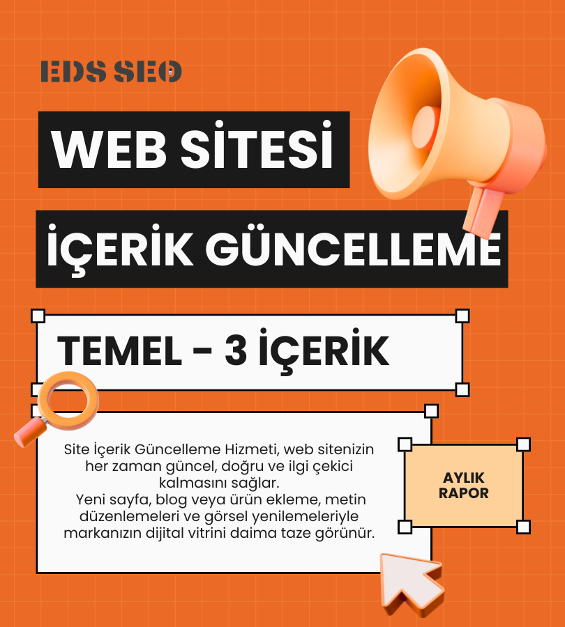 Aylık Site İçerik Paketi - Temel Paket
